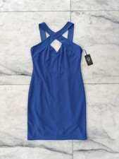 Vince Camuto Dress Blue Sheath Sleeveless Strappy Womens 12 NWT Cocktail Party