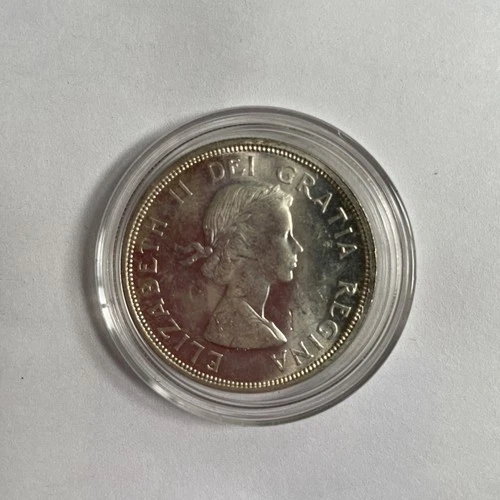 1964 Canada Charlottetown Silver Dollar $1 Canadian Coin Uncirculated 80%