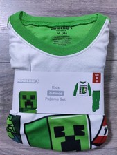 Minecraft Pajamas Boys Medium 8 Fleece 2-Piece Long Sleeve Shirt Pants TNT Kids
