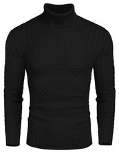 Pull col Roulé Homme Pull Hiver col Roulé Slim Fit Pulls en Tricote Manches