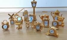 Vintage Miniature  Novelty Clock's x 14 Job Lot