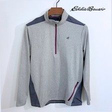 NWOT Eddie Bauer Men s Motion 1/4 Zip Pullover L Alloy 98