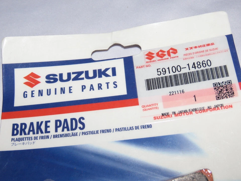 Suzuki Hayabusa GSX1300R 2014-2022 Brake Pads 59100-14860 Genuine Made in Japan - image 2 of 3