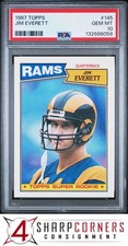 1987 TOPPS #145 JIM EVERETT RC RAMS PSA 10