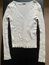 Mango Women's White Knit Cardigan Size L