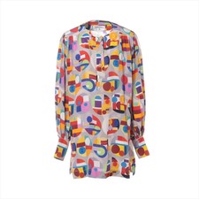 Chanel Coco Mark P50 Silk Dress 36 Ladies' Multicolor  P50258V37269 Coco Button 