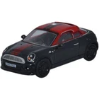 1:76 Scale Oxford Diecast Mini Coupe Midnight Black/Red 76MC002 OO Gauge