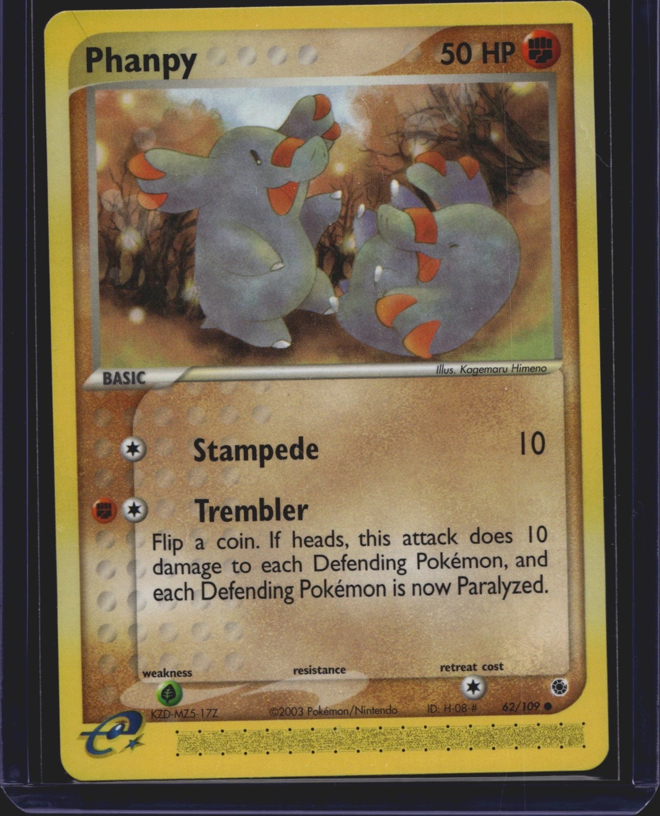 Pokémon TCG Ex Ruby and Sapphire Phanpy 62/109 NM