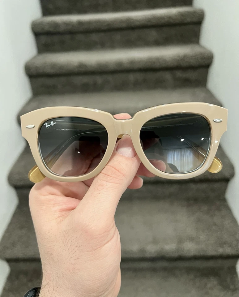 NUEVO Gafas de sol Ray-Ban RB2186 State Street Square desnudas con lente degradada 49 mm Foto 3 de 4