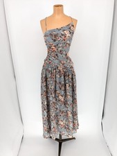 ASTR The Label Blue Floral Lace-Up Back Cutout Maxi Dress Womens Boho NWT Size S