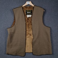 Vintage BARBOUR A297 Warm Pile Lining Mens C42 Brown Acrylic Fleece 90s