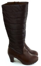 Stiefel mit gestepptem Gr. 36 Braun Damen-Schuhe Freizeitschuhe Neu