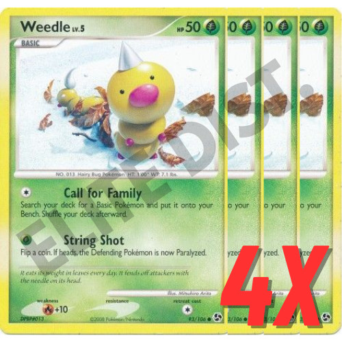 Pokemon Weedle (Great Encounters) 93/106 (NEAR MINT) (4X)