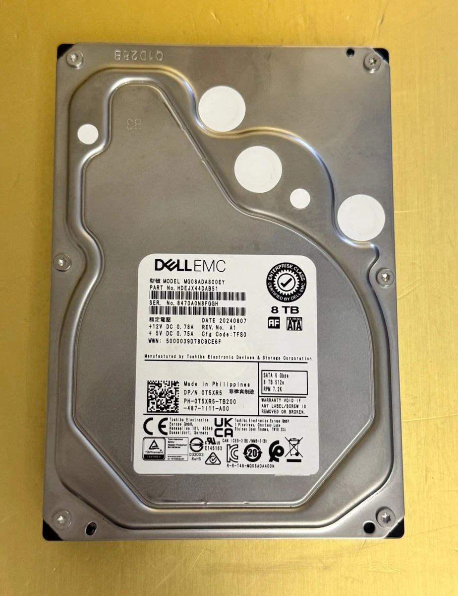 Dell SAS Internal Hard Disk Drives 8 TB Storage Capacity for sale