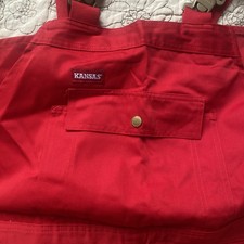 Kansas Rot Herren Latzhose Arbeit Handwerker 100% Baumwolle Sanfor