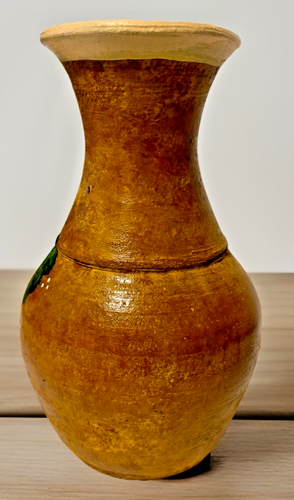 Mexican Pottery Vase Folk Art Rustic Bird Clay Southwest - Picture 8 of 9