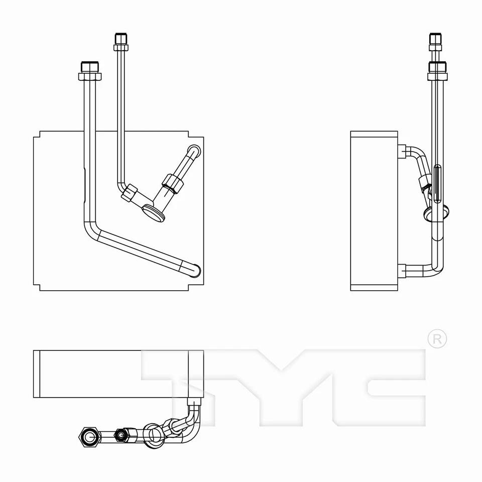 Ядро испарителя кондиционера TYC 97275 для 01–03 Mazda Protege - Изображение 3 из 4