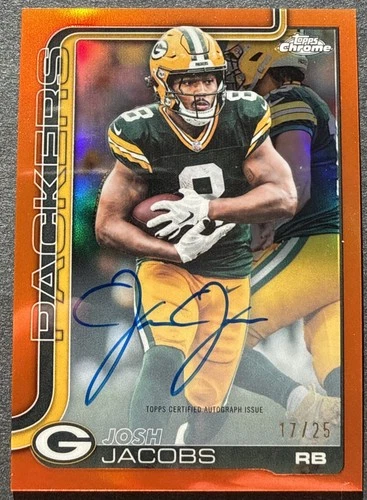 2025 Topps Chrome Josh Jacobs Chrome Autographs (RAW)