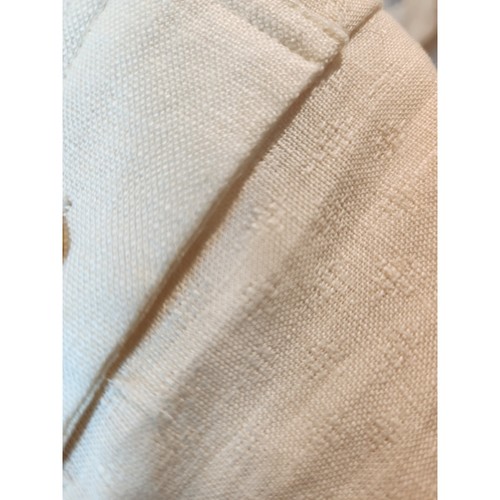 Linen Tank Top Pants Set M Floral Embroidery Sleeveless Button Detail lining - Picture 7 of 10