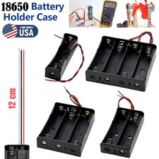 2-4Pcs 18650 Battery Holder Box 1 2 3 4 Slot Case w/ Wire DIY Power Storage Case