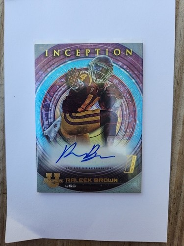 2022-23 Bowman University Inception #BIA-RBN Raleek Brown Base Auto - Picture 3 of 3