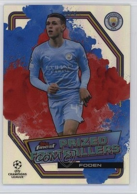 2021-22 Finest UEFA Champions League Blue & Red Refractor 33/50 Phil Foden 1o88