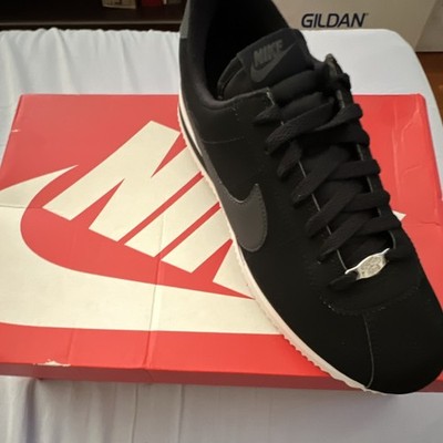 Nike Cortez Basic Black White Low Top Lace Up Men's Sneaker Athletic Shoes