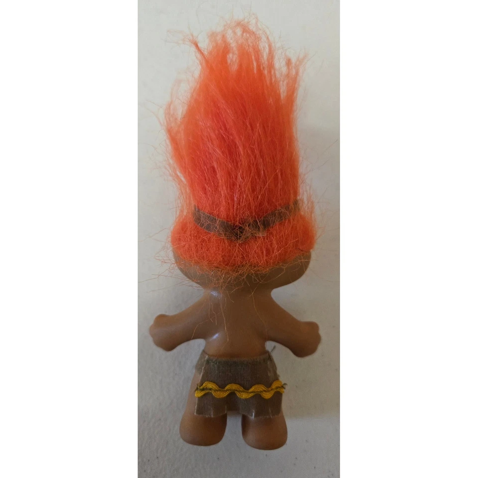 Muñeca Russ Troll de Colección Pelo Naranja Piel Marrón Traje Tribal Foto 2 de 3