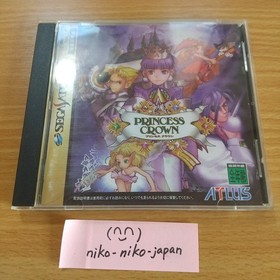 Lot 2 Sega Saturn Game Princess Crown + Shin Shinobi Den (Shinobi Legions) Japan