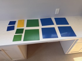 New Genuine LEGO Baseplates &mdash; Mixed Colors & Sizes &mdash; Thick Style Lot