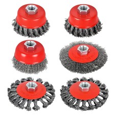 6-Piece, Angle Grinder Wire Wheel, 4 1/2" Angle Grinder Attachments, Wire Wheel,