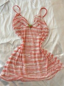 La Perla Sheer Pink Striped Chemise Nightdress