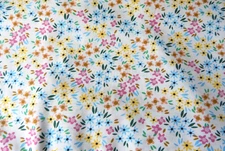 BTY DEAR STELLA "WHITE FLORAL HAZE" Print Cotton Fabric 