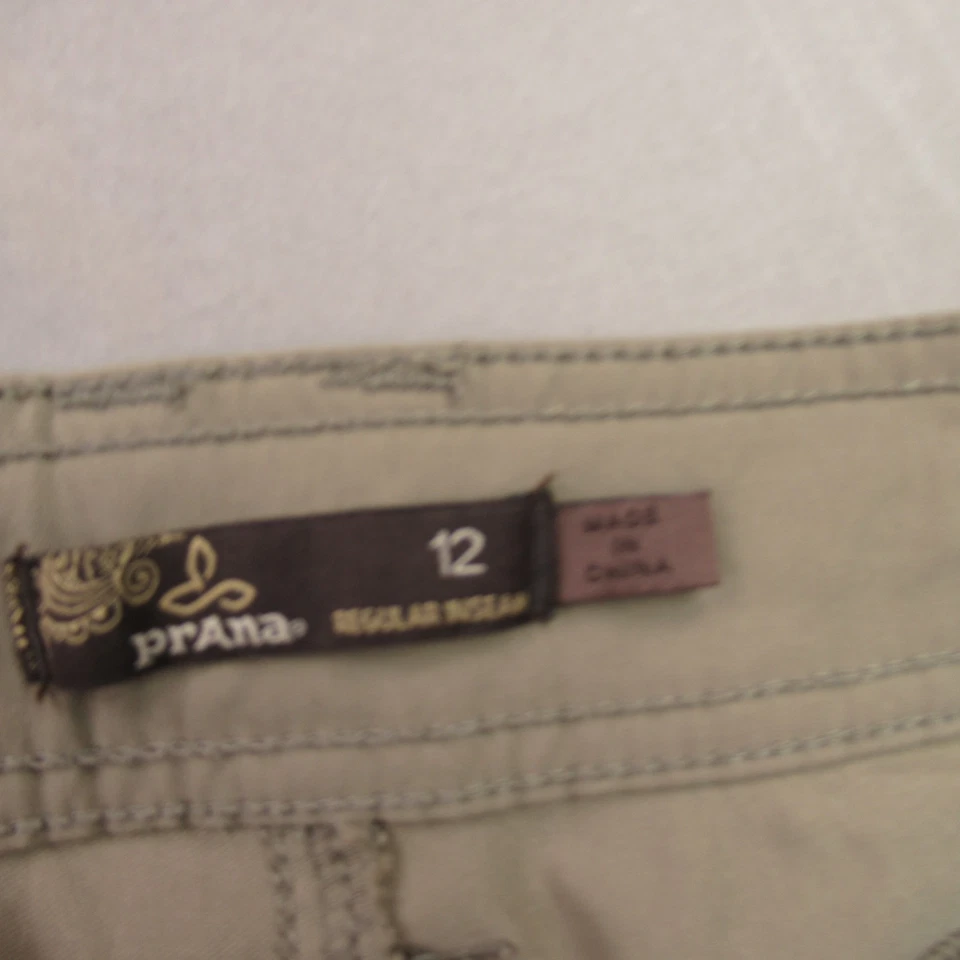 Pantalones Prana Mujer 12 Pierna Recta Informales Senderismo Chino Beige Ligeros Foto 3 de 4