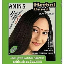 1pcs Herbal Based Black Henna 100 Pure PPD. Natural AMIN'S Hair Dye