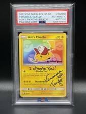 PSA Auto 10 Ash's Pikachu - SM108 - Promo Black Star Authentic Veronica Taylor on eBay