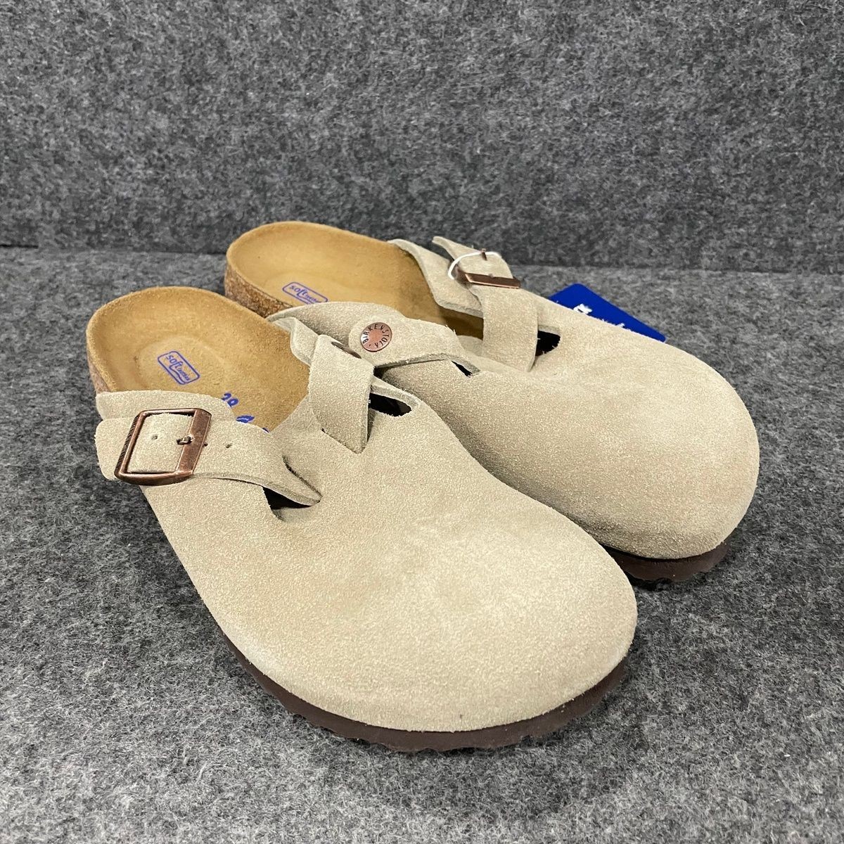 Birkenstock Boston Size-6 Unisex Sandal - Taupe Suede for