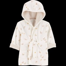 Carter's Just One you Baby Girl's Size 0-9 Months Hooded Bath Robe Ducks NWT