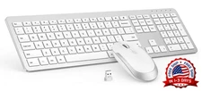 Wireless Keyboard & Mouse Combo – USB 2.4 GHz Plug-and-Play, Free USA Shipping