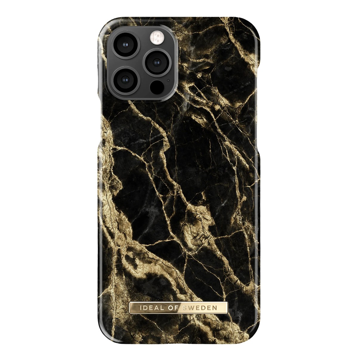 Coque marbrée Golden Smoke iPhone 12, étui chic pour sublimer votre look au quotidien