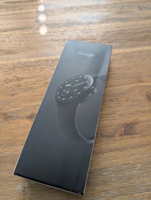 New Google Pixel Watch 4 41mm Black Aluminum Case Silicone Band Wi-Fi 