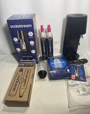 Soda Stream Terra Sparkling Water Maker Black SodaStream W/ 2 Bottles & 1 CO2