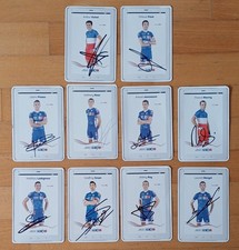 10 x karty z autografami, Team FDJeux 2014,sig., Pinot, Pineau, Roux, itp.