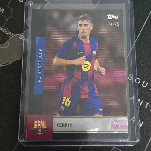 Topps FC Barcelona Team Set 2025-26 - Fermin Lopez - Parallel /25 Orange