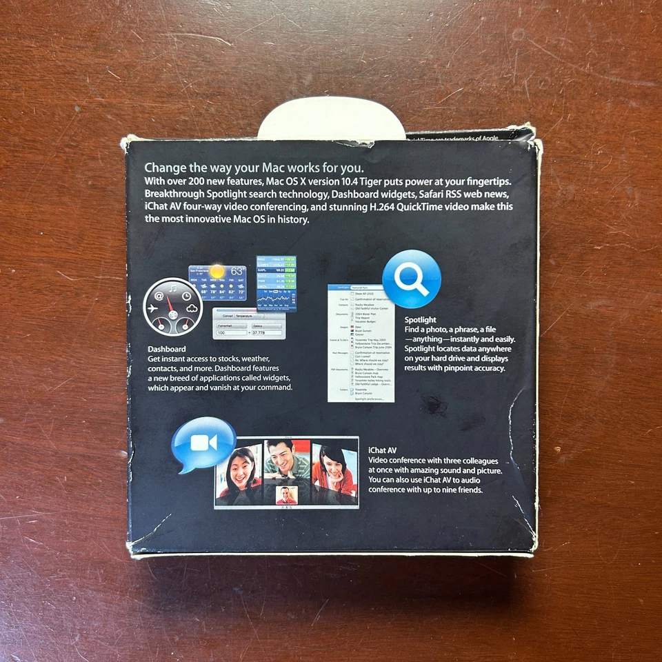 Apple Mac OS X 10.4 Tiger MA454Z/A paquete familiar hasta 5 computadoras iWork Foto 4 de 4