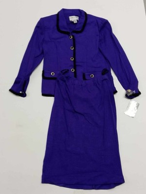 Vintage St. Anthony Purple Skirt Suit Womens Size 10 Evening Jacket ...