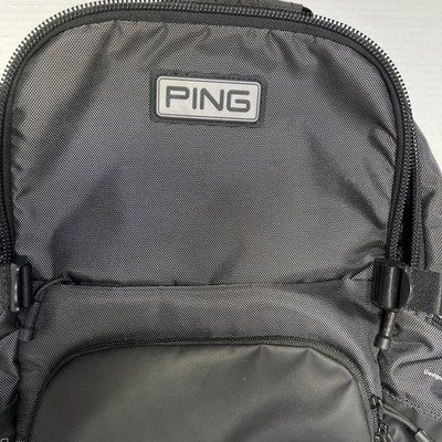 PING USA FLAG AC BKPK214 Gunmetal Black 8 Pocket Backpack Laptop