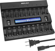 20 2 Bay AA AAA Battery Charger with Smart LCD Display AA AAA NiMH NiCd  9V