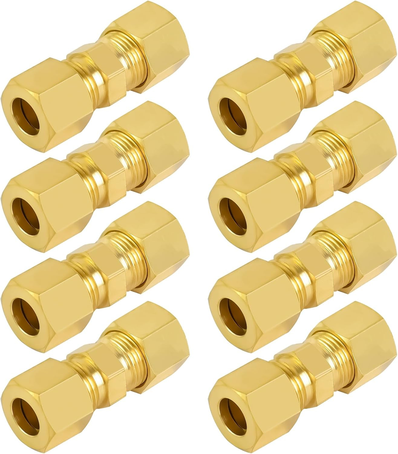 3/16 Inch High Pressure Compression Fitting Kit 8Pcs Brass