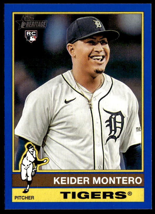 2025 Topps Heritage #41 Keider Montero Dark Blue